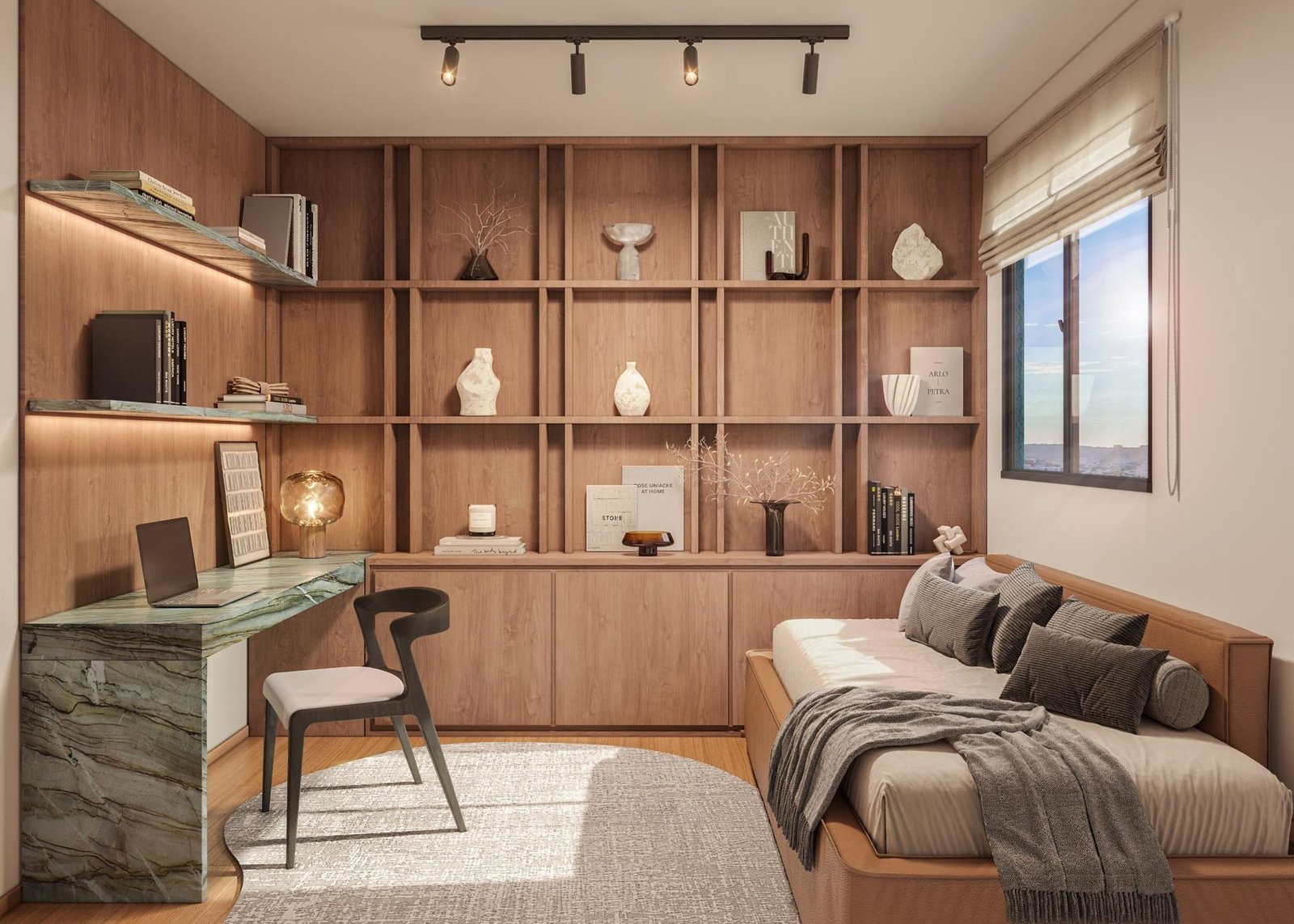 Segundo quarto como home office no Áurea